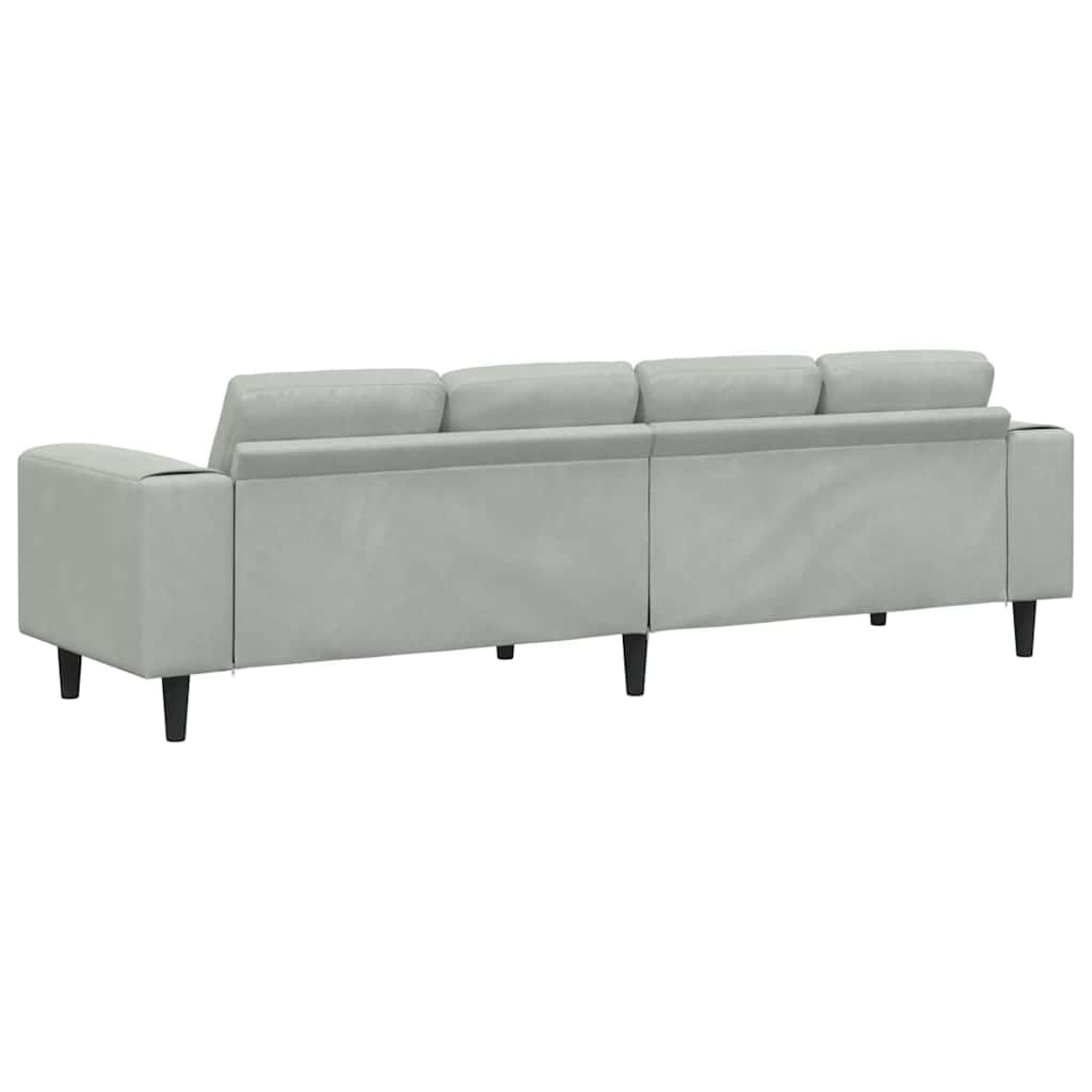 Sofa Set Light grey Velvet